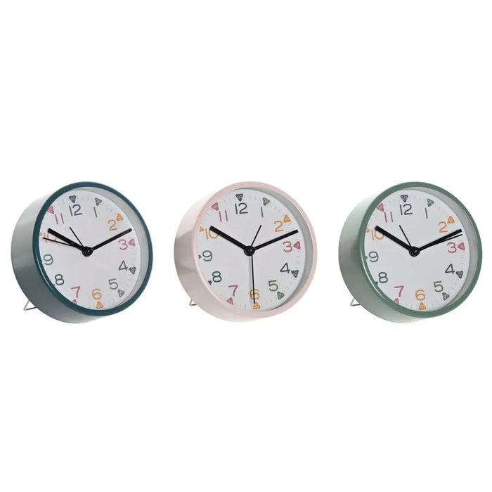 Table clock Home ESPRIT Blue Pink Turquoise (3 Units) - Декорация и Осветление<<<Дом Градина<<<BigBuy&&&Стенни