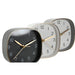 Table clock Home ESPRIT White Black Grey Golden Modern (3 Units) - Декорация и Осветление<<<Дом