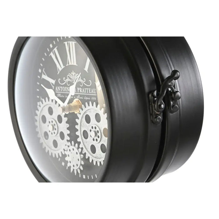 Table clock Home ESPRIT White Black Silver - Декорация и Осветление<<<Дом Градина<<<BigBuy&&&Стенни часовници и