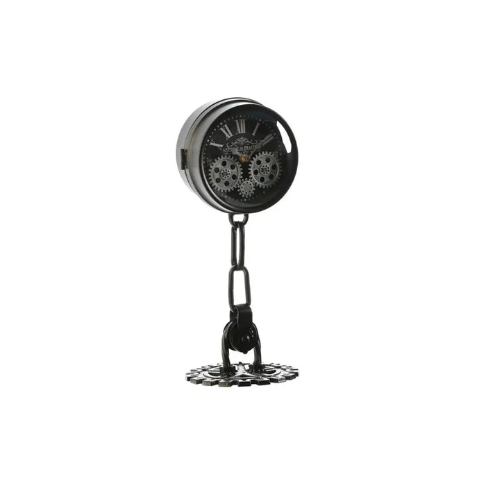 Table clock Home ESPRIT White Black Silver - Декорация и Осветление<<<Дом Градина<<<BigBuy&&&Стенни часовници и