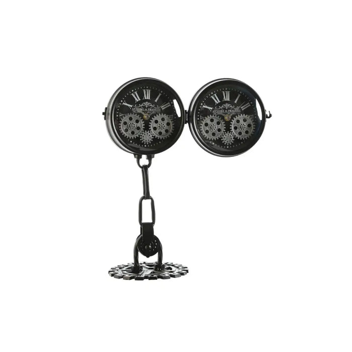 Table clock Home ESPRIT White Black Silver - Декорация и Осветление<<<Дом Градина<<<BigBuy&&&Стенни часовници и