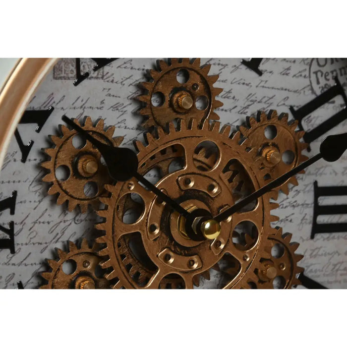 Table clock Home ESPRIT White Golden Scandi - Декорация и Осветление<<<Дом Градина<<<BigBuy&&&Стенни часовници и