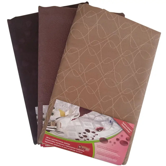 TABLE COVER TEFL/P/PE JACQUARD 150X180 CM BROWN MIX - Покривки<<<Текстил за
