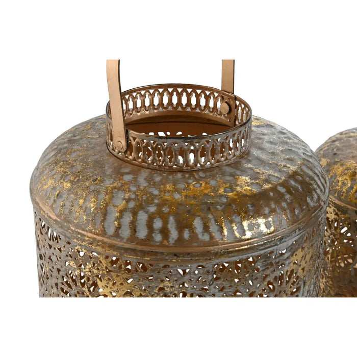 Table Mat Set Home ESPRIT Golden Metal 24 x 24 x 32 cm - Декорация и Осветление<<<Дом Градина<<<BigBuy&&&Свещи и