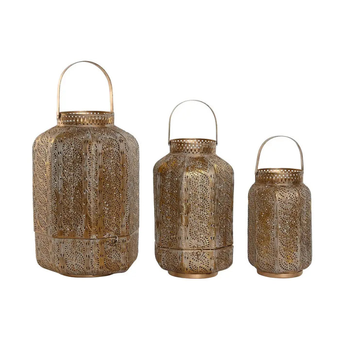 Table Mat Set Home ESPRIT Golden Metal 25 x 25 x 40 cm - Декорация и Осветление<<<Дом Градина<<<BigBuy&&&Свещи и