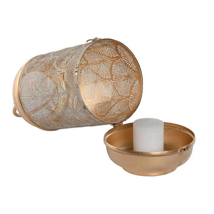 Table Mat Set Home ESPRIT White Golden Metal 25 x 25 x 49 cm - Декорация и Осветление<<<Дом Градина<<<BigBuy&&&Свещи и