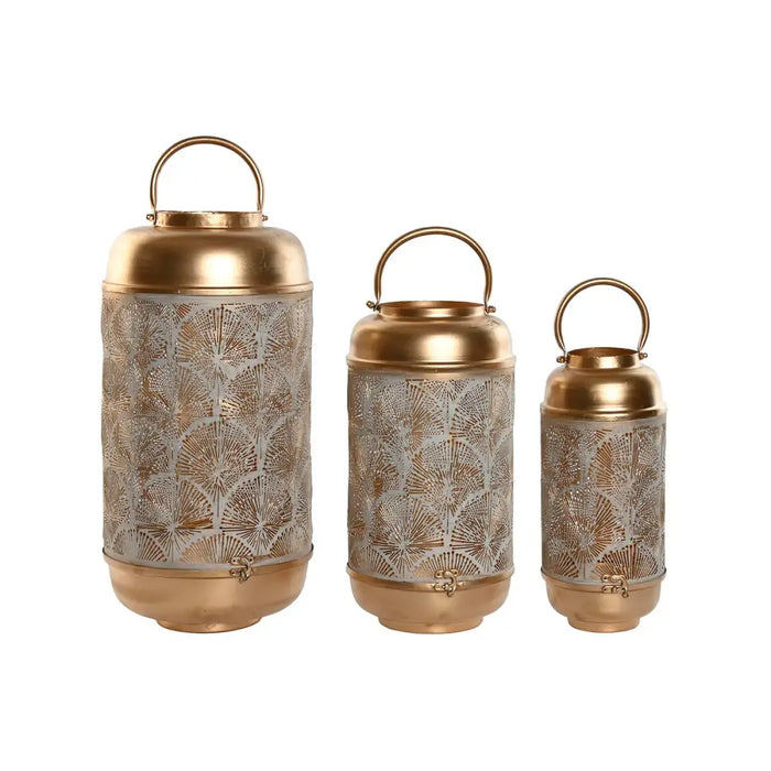 Table Mat Set Home ESPRIT White Golden Metal 25 x 25 x 49 cm - Декорация и Осветление<<<Дом Градина<<<BigBuy&&&Свещи и