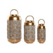 Table Mat Set Home ESPRIT White Golden Metal 25 x 25 x 49 cm - Декорация и Осветление<<<Дом Градина<<<BigBuy&&&Свещи и