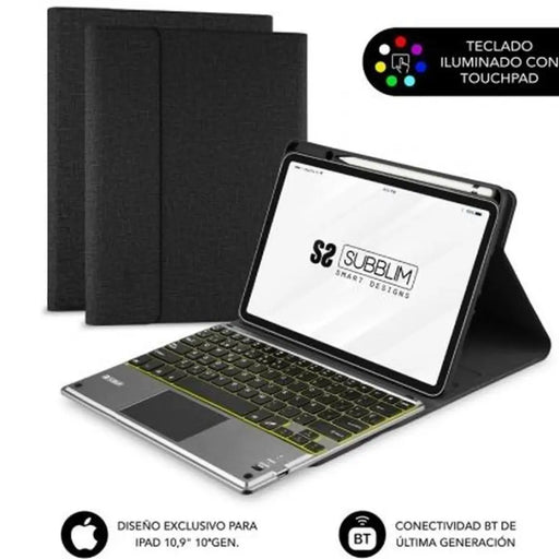 Tablet cover Subblim SUBKT4-BTPI03 Black Spanish Qwerty QWERTY - Електроника Телефони и таблети<<<Компютри|