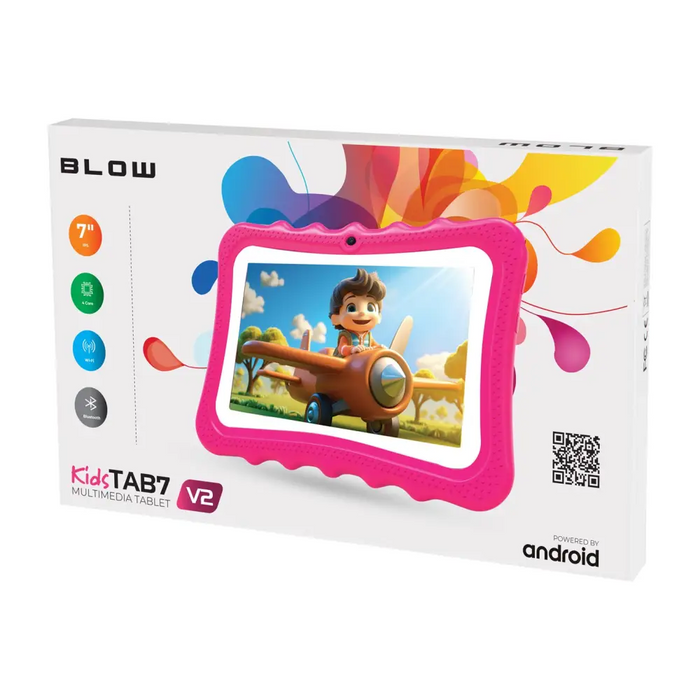 Tablet KidsTAB7 V2 BLOW 4/32GB różowe etui 2MP - Android tabletsTAB-TZA<<<TabletsTAB<<<ActionPL