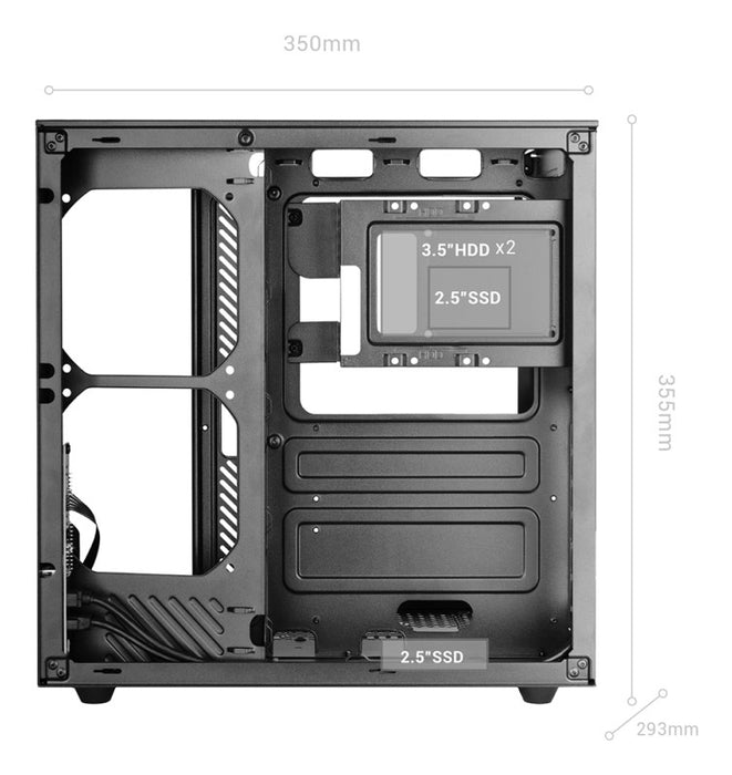 Mars Gaming MC-INFINIOLITE Midi Tower Black