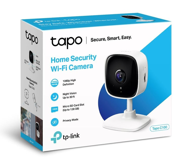 TP-Link Camera Tapo C100 Wi-Fi Indoor Security 1080P, White EU