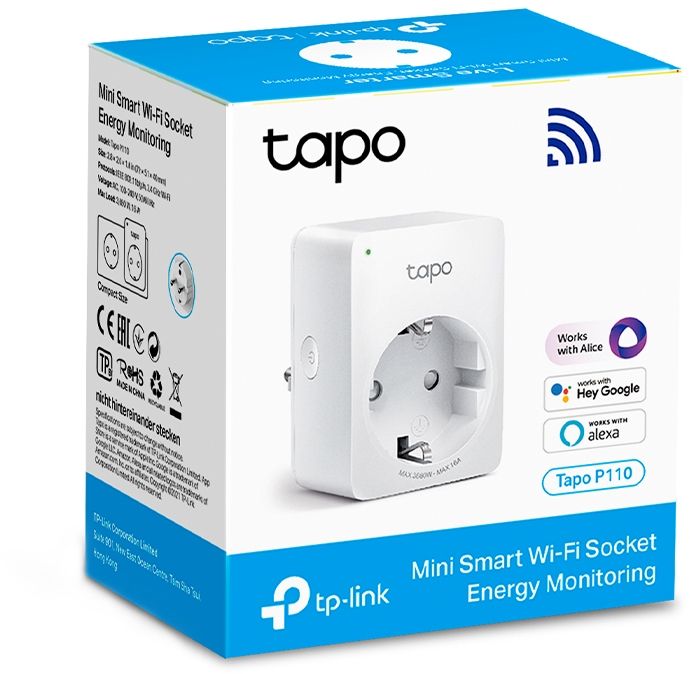 TP LINK TAPO P110 Smart socket 3680 W, 2.4Ghz, timer
