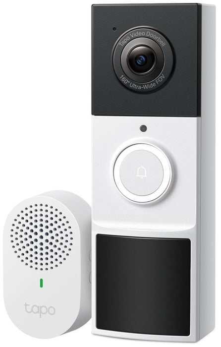 TP LINK smart video doorbell Tapo D210, 2K QHD (2560×1440), 160° viewing angle, microSD up to 512 GB, 2.4Ghz, AI-recognition