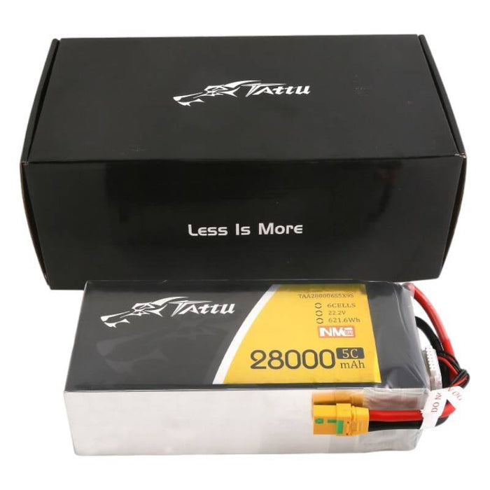 Tattu NMC 28000mAh 22.2V 5C 6S1P Lipo Battery Pack with XT90-S plug - Lithium and NiMH<<<Batteries<<<RC
