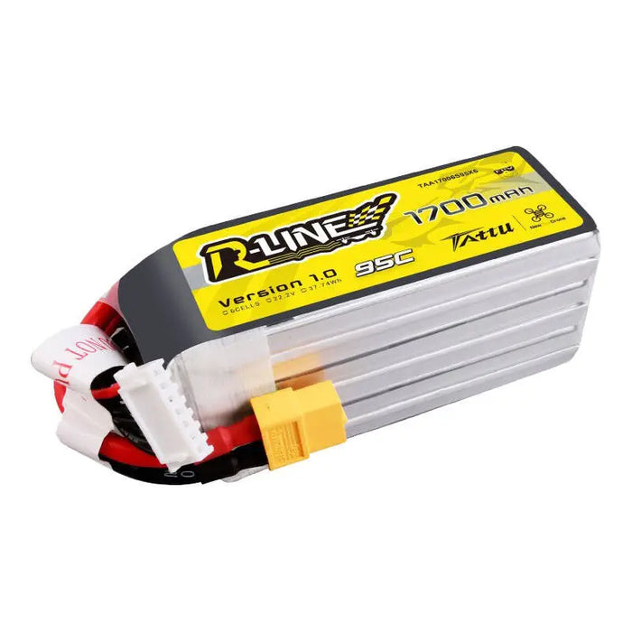 Tattu R-Line 22.2V 1700mAh 6S 95C Lipo Battery with XT60 Plug - Lithium and NiMH<<<Batteries<<<RC models<<<InnproXML