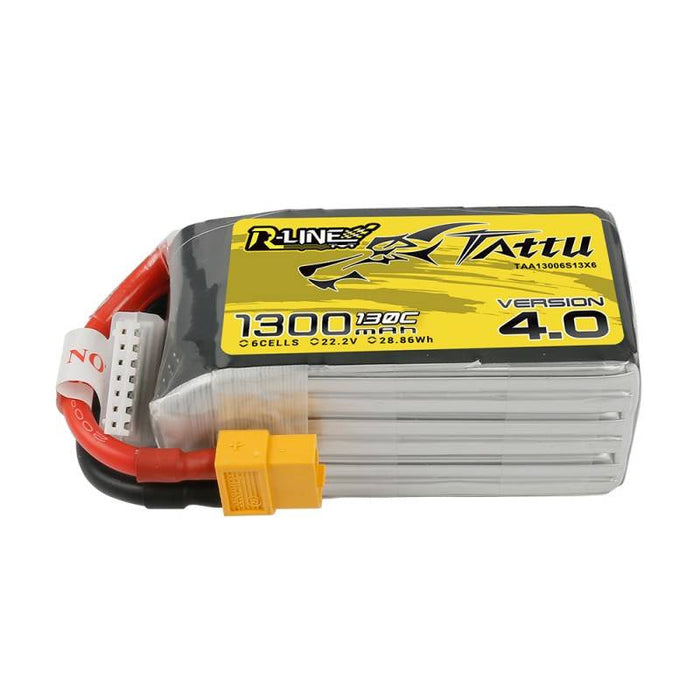 Tattu R-Line 4.0 1300mAh 22.2V 130C 6S1P XT60 Battery - Lithium and NiMH<<<Batteries<<<RC models<<<InnproXML