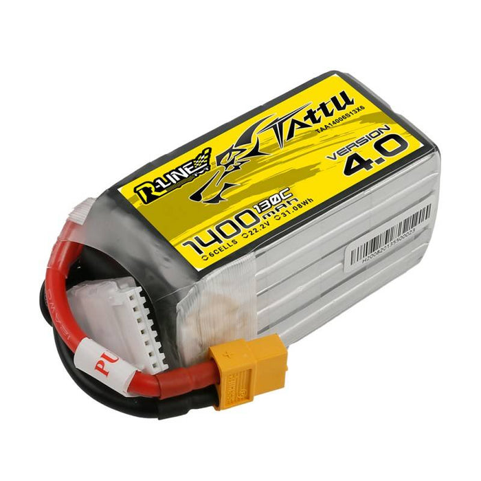 Tattu R-Line 4.0 1400mAh 22.2V 130C 6S1P XT60 Battery - Lithium and NiMH<<<Batteries<<<RC models<<<InnproXML
