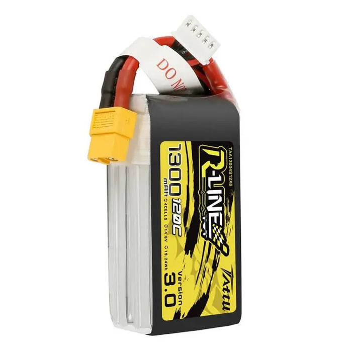 Tattu R-Line Version 3.0 1300mAh 14.8V 120C 4S1P XT60 battery - Lithium and NiMH<<<Batteries<<<RC models<<<InnproXML