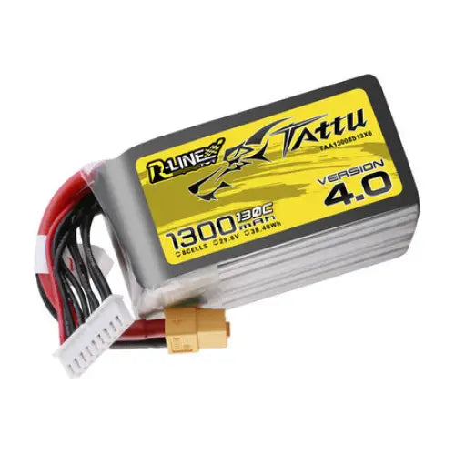 Tattu R-Line Version 4.0 1300mAh 29.6V 130C 8S1P Lipo Battery Pack with XT60 Plug - Lithium and NiMH<<<Batteries<<<RC