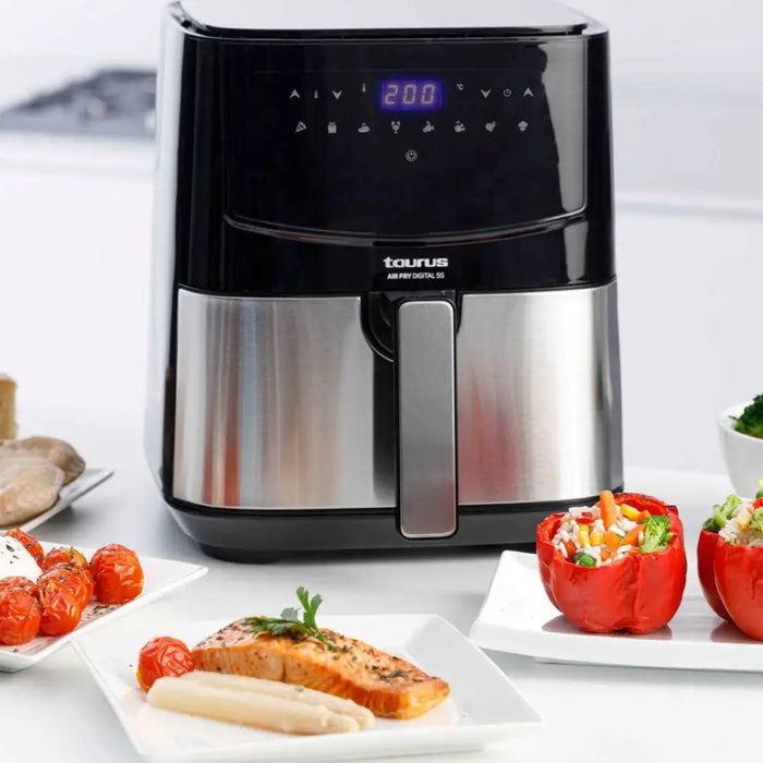 Taurus AF1450XD Single 5 L Stand-alone 1450 W Hot air fryer Black Stainless steel - FryersAGD-FRY<<<Home Appliance