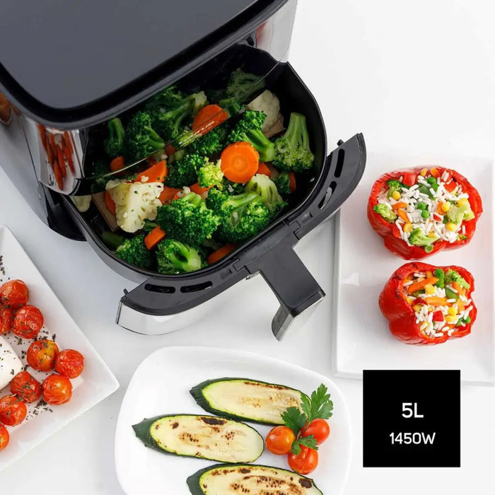 Taurus AF1450XD Single 5 L Stand-alone 1450 W Hot air fryer Black Stainless steel - FryersAGD-FRY<<<Home Appliance