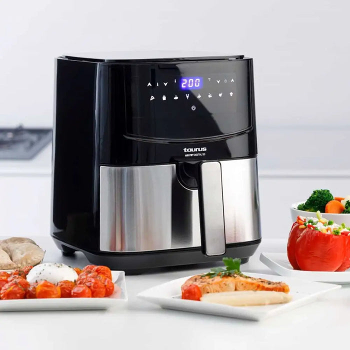 Taurus AF1450XD Single 5 L Stand-alone 1450 W Hot air fryer Black Stainless steel - FryersAGD-FRY<<<Home Appliance