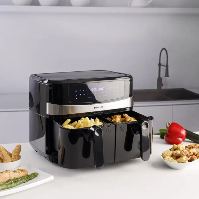 Taurus Air Fry Digital Duo Double 9 L 2200 W Hot air fryer Black - FryersAGD-FRY<<<Home Appliance