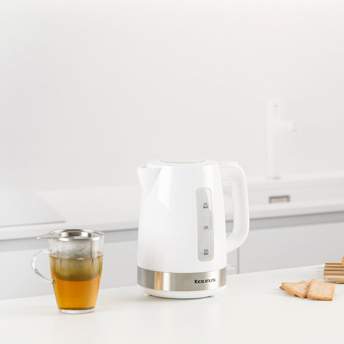 Electric kettle TAURUS KE2201P WHITE, 2200 W, 1.70 L