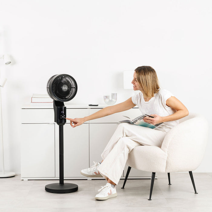 Freestanding Fan Taurus BOREAL 3D Black 24 W