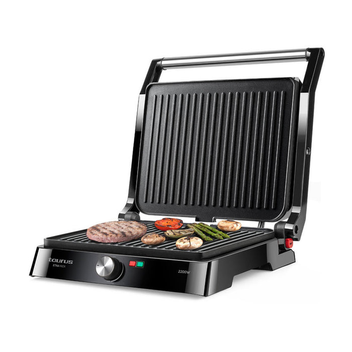 GRILL TAURUS ETNA INOX II BLACK, LID, 2200 W