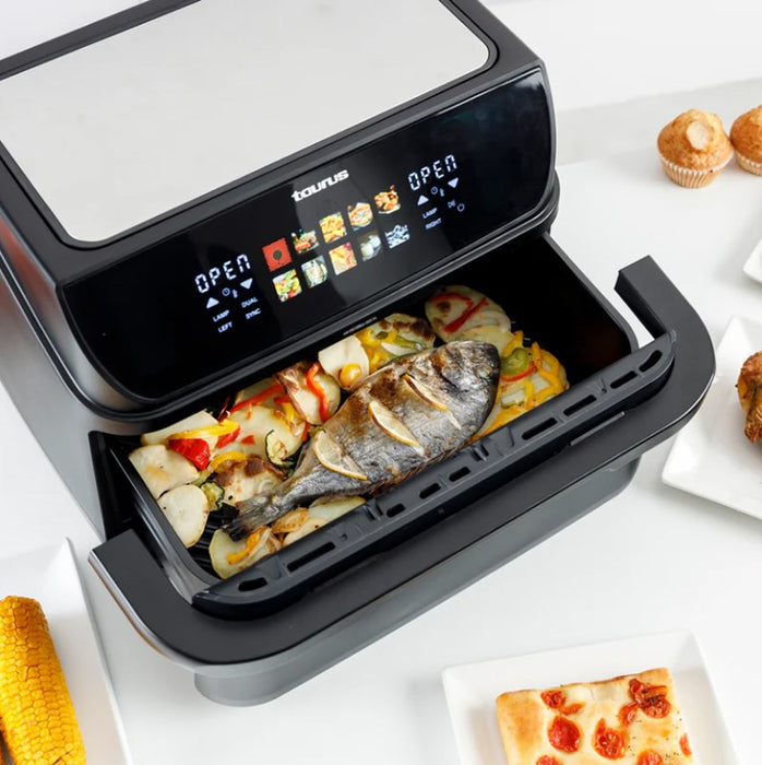 Fat-free deep fryer with long basket and grill Taurus 973004000