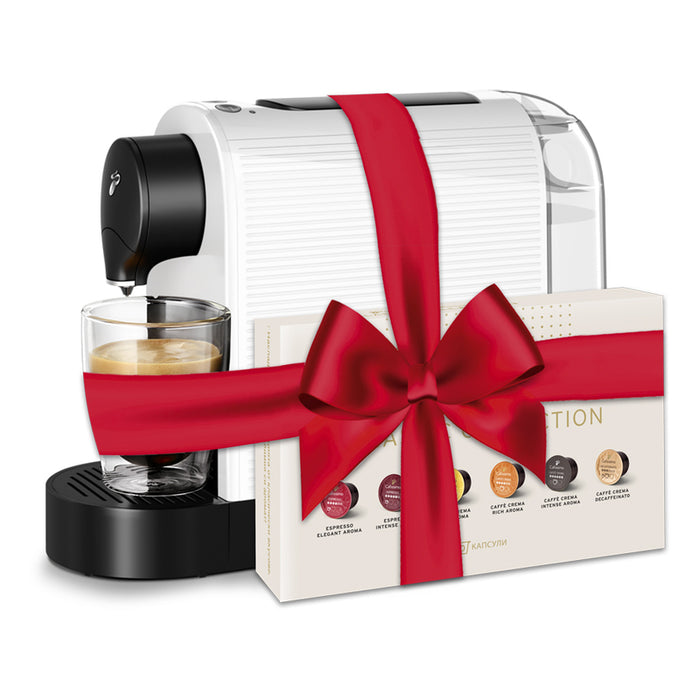 Capsule coffee machine TCHIBO PURE + WH + 6X10 CAPSULES 15.00 bar, 800.00 ml, WHITE