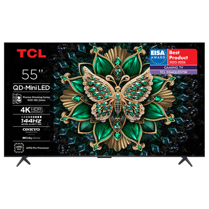 TV TCL 55MQLED75K 4K Ultra HD QD-Mini LED SMART TV, GOOGLE TV, 55.0 ", 139.0 cm