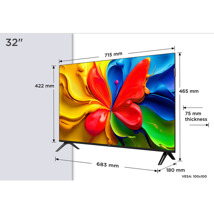 TV TCL 32S41K QLED SMART TV, ANDROID TV, 32.0 ", 80.0 cm