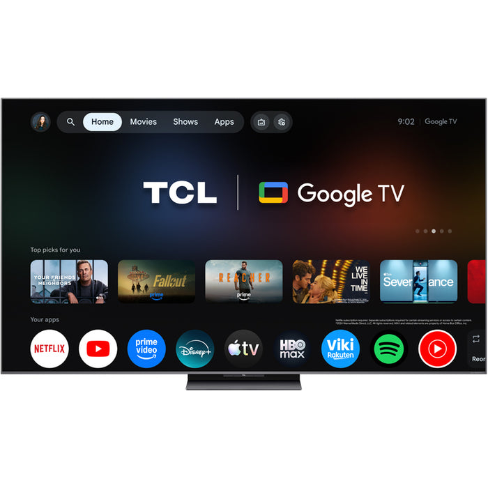 TV TCL 65C8L 4K ULTRA HD SQD-Mini LED SMART TV, GOOGLE TV, 65.0 ", 164.0 cm