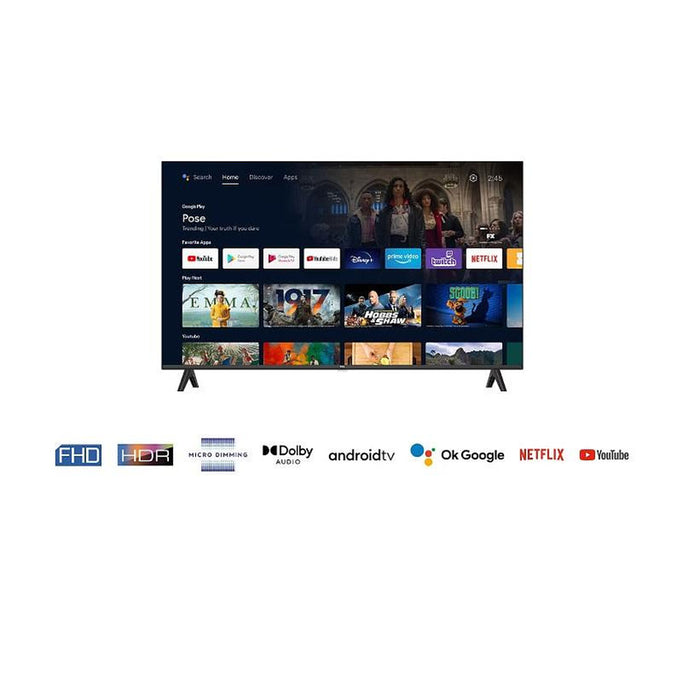TV TCL 40S5409A, LED, 40 inch, 100 cm, 1920x1080 FULL HD, Smart TV, Android