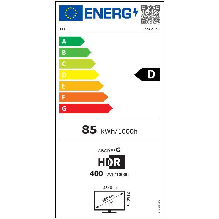 TV TCL 75C8L, 75", SQD-Mini LED, 4K Ultra HD, Smart TV (2026)