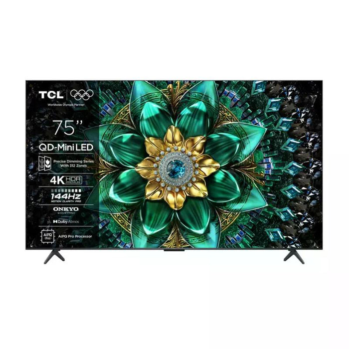 TV TCL 75Q6C, 75"(189 cm), QD-Mini LED, 4K Ultra HD, Smart TV, Google TV