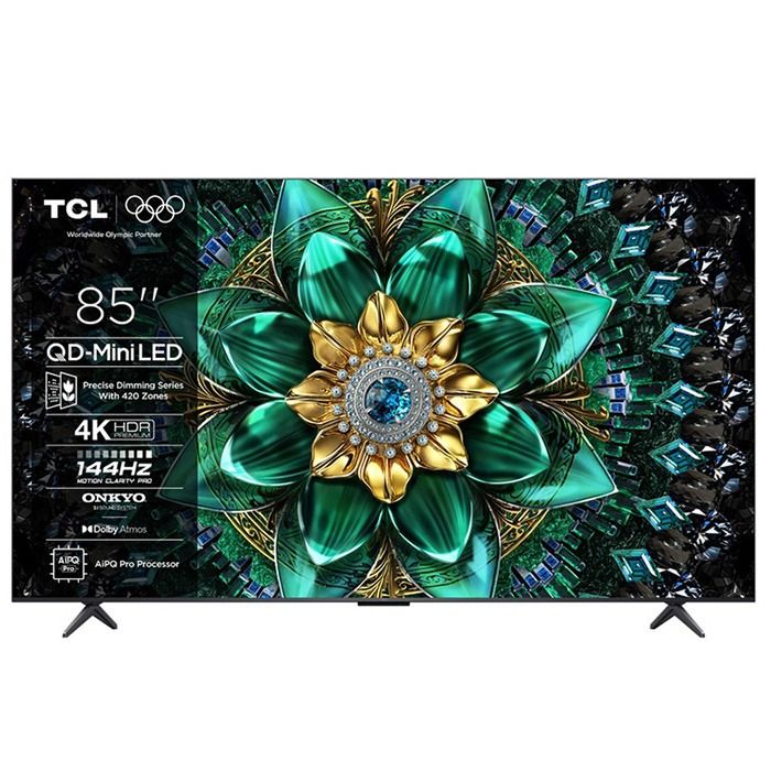 TV TCL 85Q6C, 85"(215 cm), QD-Mini LED, 4K Ultra HD, Smart TV, Google TV