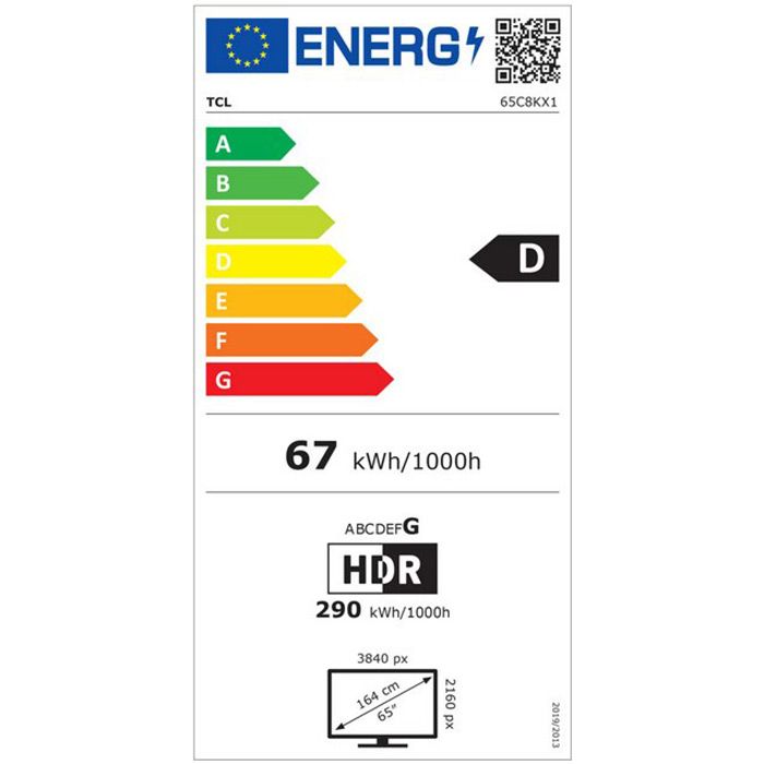 TV TCL MiniLed 65C8K, 65" (164 cm), Smart Google TV, 4K Ultra HD, (Model 2025)