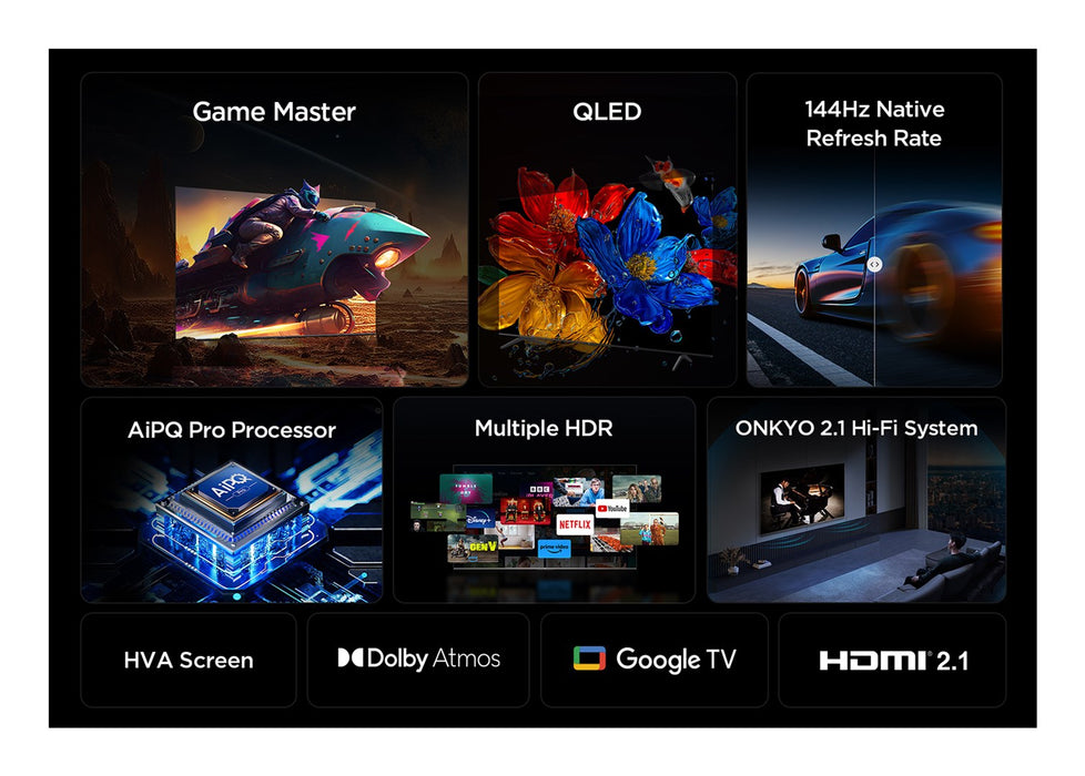 TCL P89K 98P89K TV 2.49 m (98") 4K Ultra HD Smart TV Wi-Fi Metallic 450 cd/m²