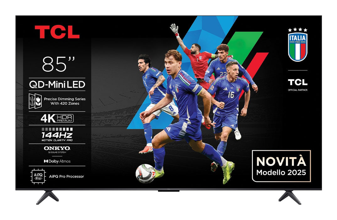 TV TCL 85Q6C, 85"(215 cm), QD-Mini LED, 4K Ultra HD, Smart TV, Google TV