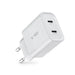 Tech-Protect C20W charger 2x USB-C PD 20W - white - Cell phone USB charger<<<HurtelXML