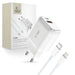 Tech-Protect C20W USB-C PD 20W / USB-A QC 3.0 Charger with USB-C / Lightning Cable - White - Cell phone USB