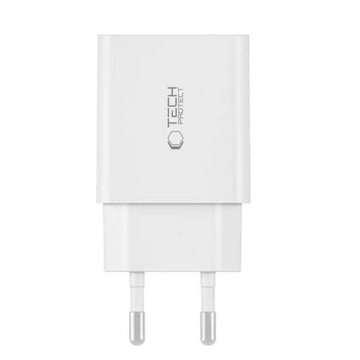 Tech-Protect C35W charger 2x USB-C PD 35W - white - Cell phone USB charger<<<HurtelXML