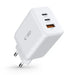 Tech-Protect C65W charger 2x USB-C PD 65W / USB-A QC 3.0 - white - Cell phone USB charger<<<HurtelXML