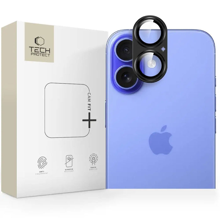 Tech-Protect Camfull Fit+ Camera Cover for iPhone 17 - Black - Cell phone tempered glass<<<HurtelXML