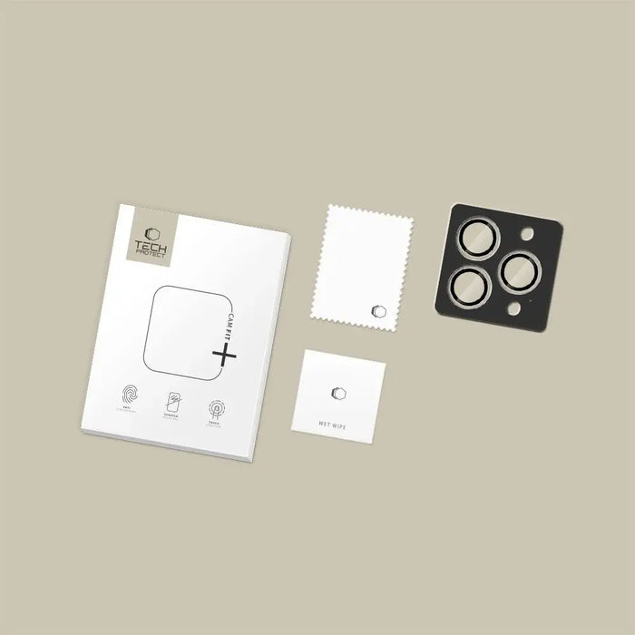 Tech-Protect Camring Fit+ Camera Cover for iPhone 14 Pro / Max / 15 Pro / Max / 16 Pro / Max / 17 Pro / Max - Clear