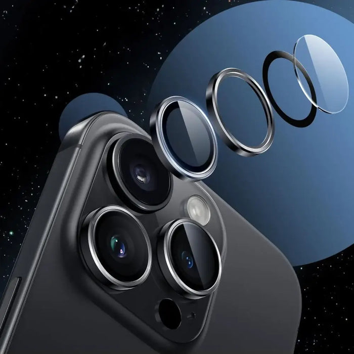 Tech-Protect Camring Fit+ Camera Cover for iPhone 17 - Black - Cell phone tempered glass<<<HurtelXML